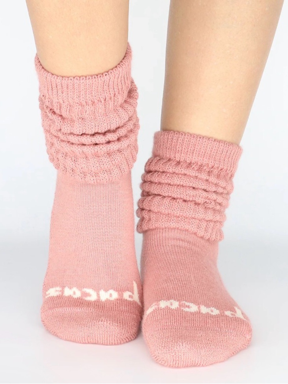 PACAS Wool Slouchy Pink Socks
